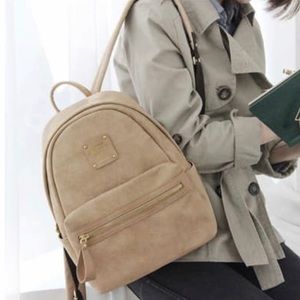 Office leather backpack mini